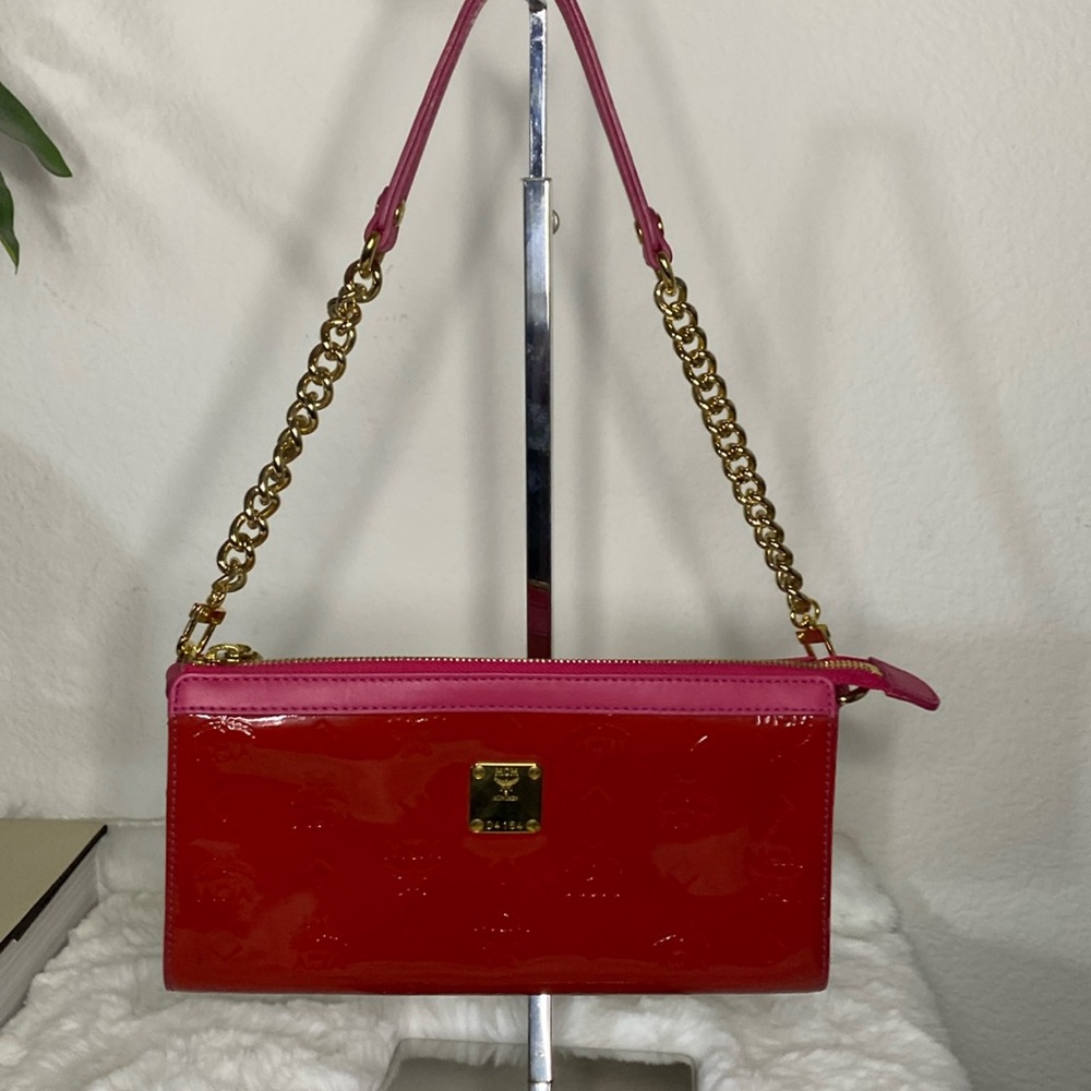 MCM Patent Leather Shoulder Bag
